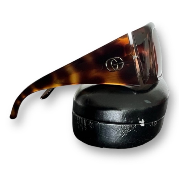 Y2K Gucci GG Torteshell Sunglasses w Case - Picture 1 of 7